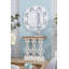 Console Classic Classic blanc délavé avec plateau en bois brun