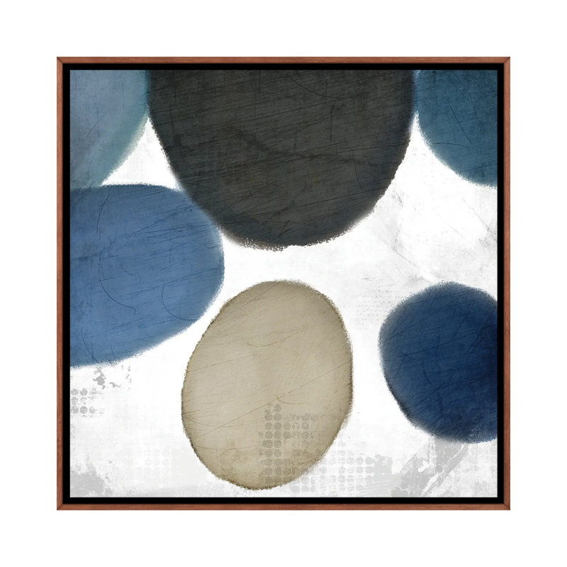 Geo Round II by Kimberly Allen - Print on Canvas, Brown Framed, 45.72 cm H x 45.72 cm W