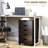 5 Drawer File Cabinet Storage Organizer Filing Cabinet with Nordic Minimalist Modern Style & Wheels, Brown
