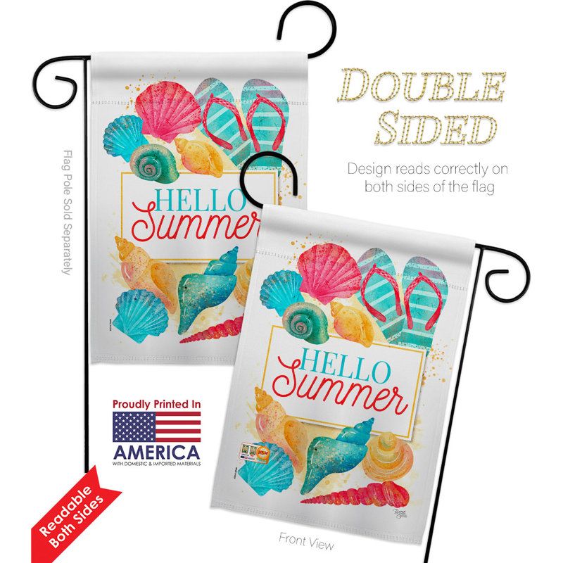 Double Sided 18.5'' H x 13'' W Polyester Flag Set