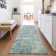 Machine Washable Indoor/Outdoor Xhevrie Teal Rug