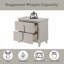Table de chevet finition perle blanche
