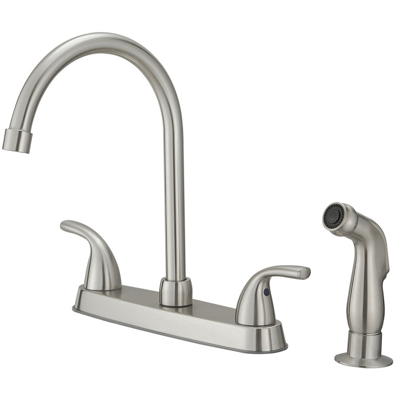 VIBRANTBATH Kitchen Faucet with Side Spray, Brushed Nickel