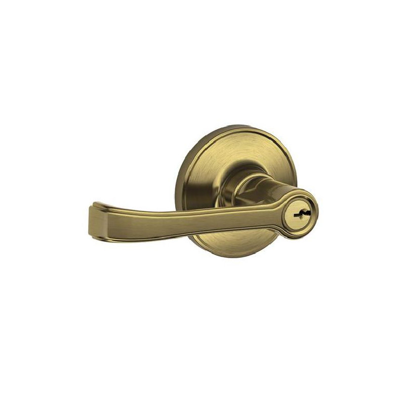 Torino Lever Keyed Entry Lock, Satin Nickel, Keyed Different, Yes