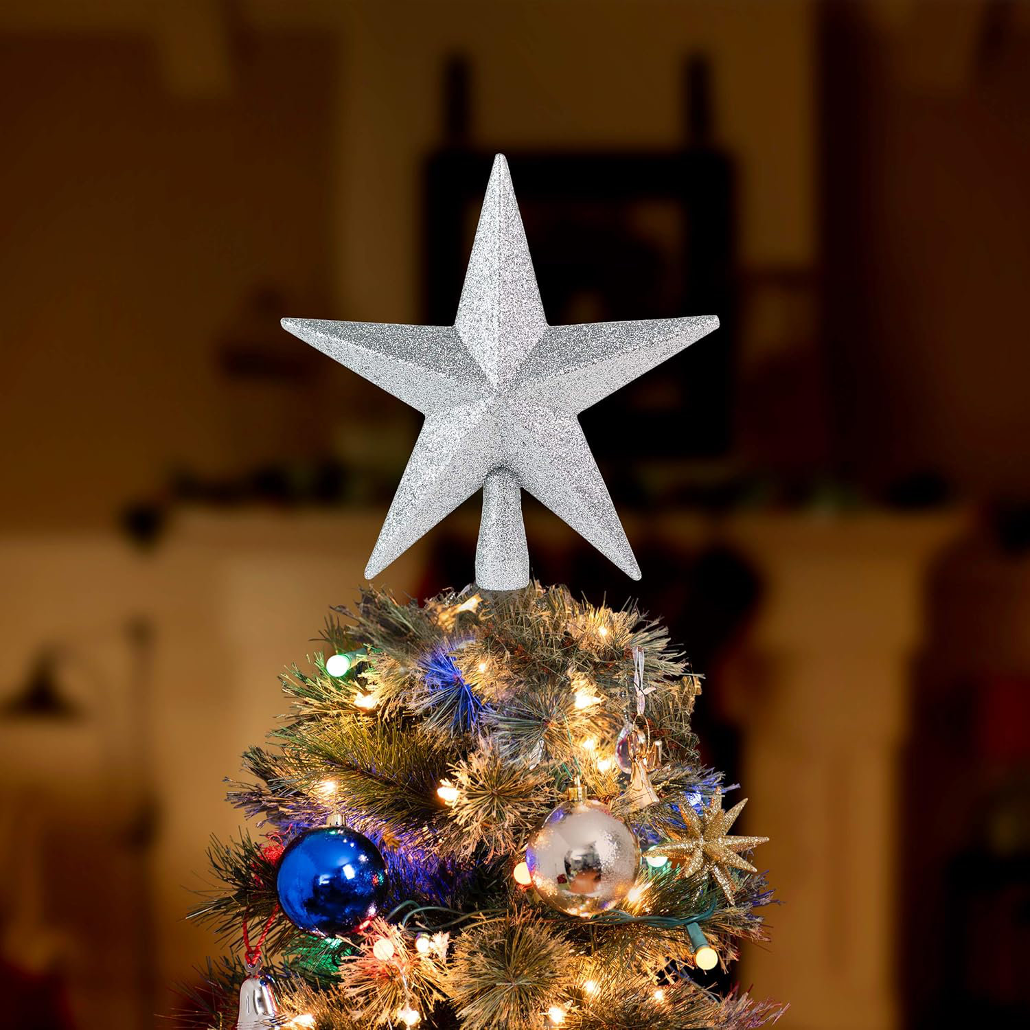 The Holiday Aisle® 2" Tree Topper, Silver