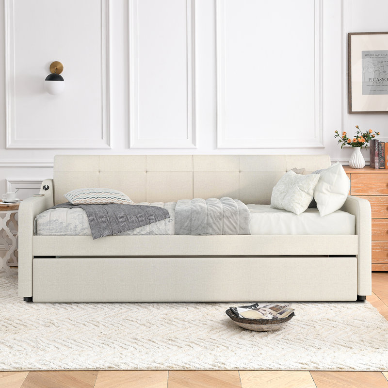 Katoria Upholstered Daybed, Beige