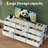 63" TV Stand Dresser with 9 Fabric Drawers for TVs up to 70", Entertainment Center with Storage Organizer-1403806149