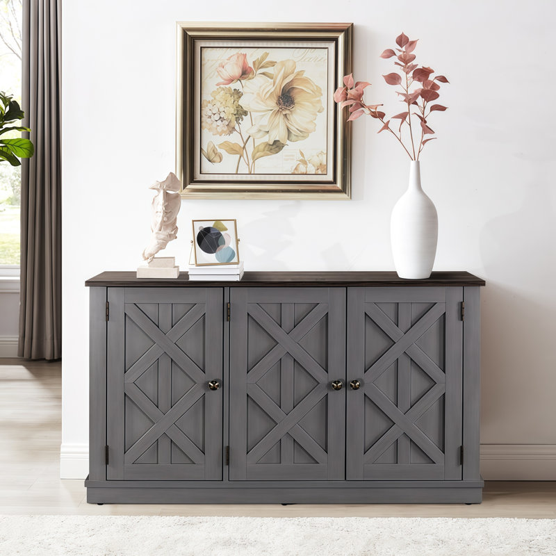 Buffet de 48 po de largeur Arshia, gris