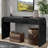 Farmhouse Avey Console Table With Two Hidden Handle Drawers And Curved Edge-841026535