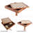 Game Table - Reversible Tabletop with Chess, Checkers and Backgammon Gameboards - Game Room Furniture -  Chess & Games 