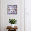 Key cabinet for wall, Opens to the right, 30x30x5, Black, Symmetrical patterns with plant motifs, 