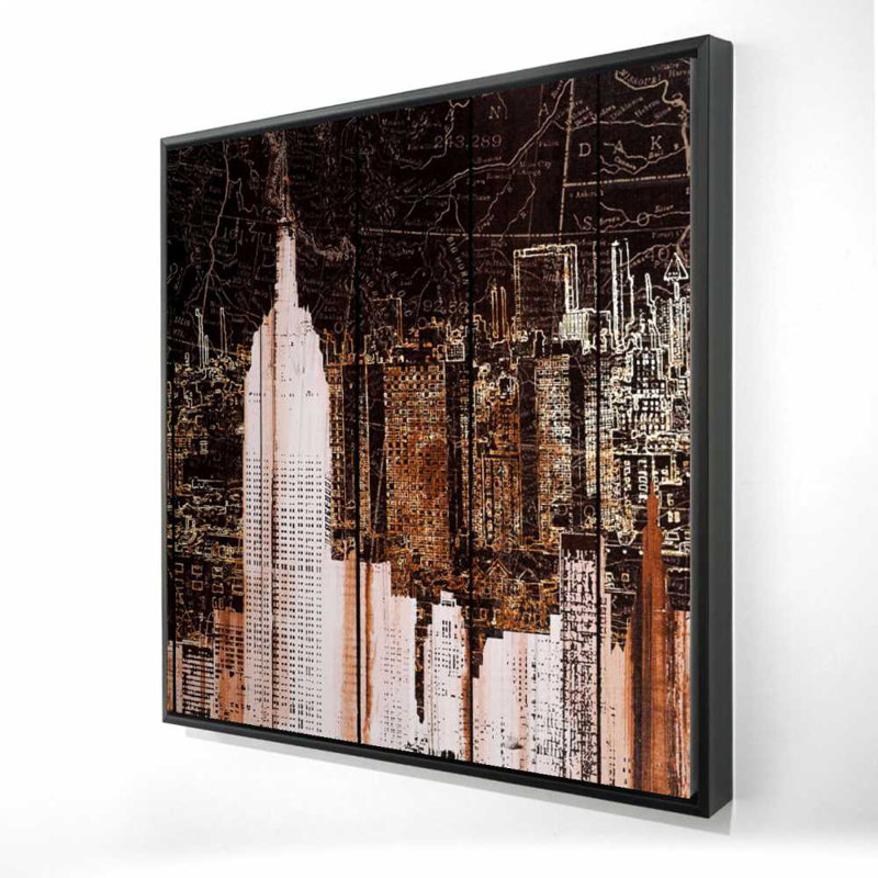 Toile de bâtiment beige Empire City of New York | Décoration intérieure