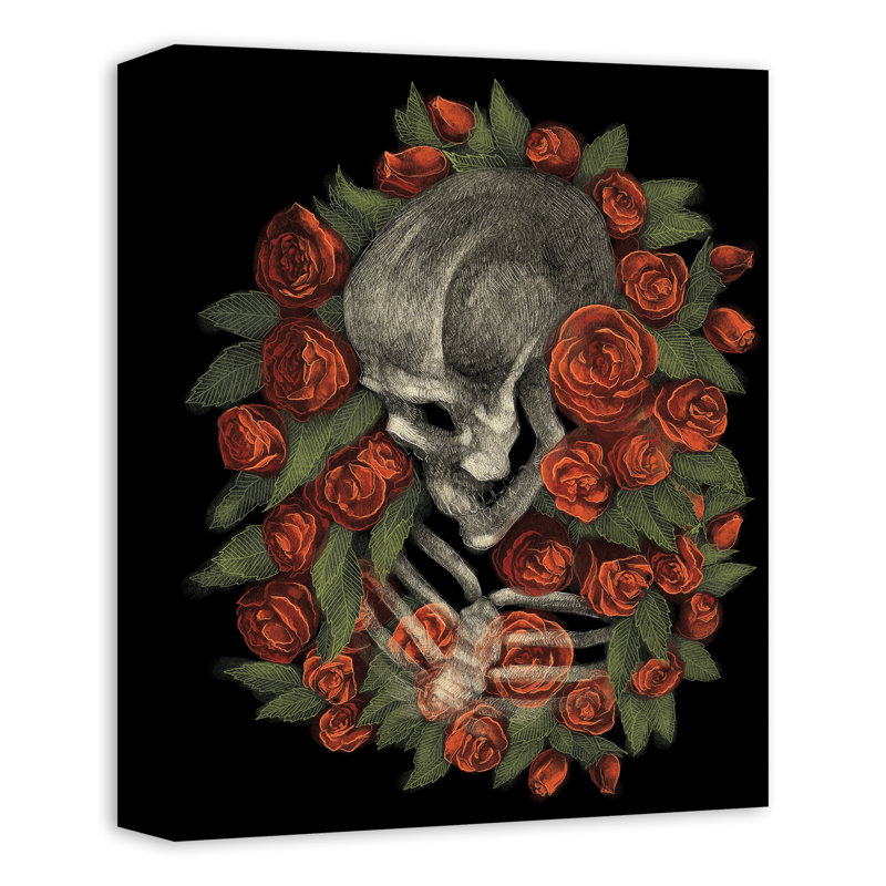 " Skeleton Rose Wrap II ", 14" H x 11" W x 1.25" D