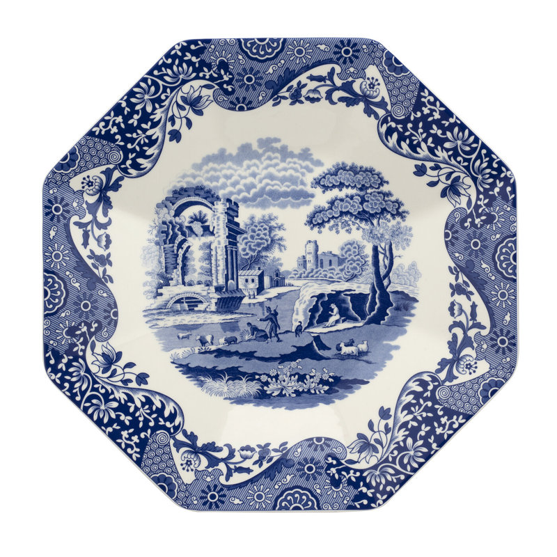 Plateau octogonal italien Spode 14 po