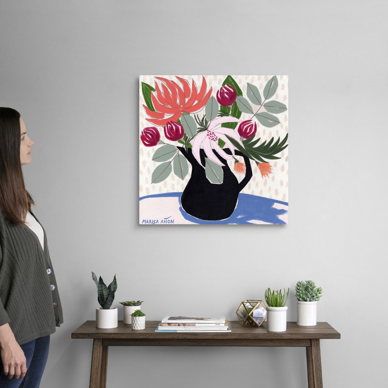 "April florals XII" par Marisa Anon, reproduction d’art sur toile, Toile tendue, H 24 po x l 24 po x P 1,25 po