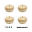 Pied de chignon en bois franc non fini Dia H 3 po x 7 po, paquet de 4-132031551