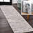 Edith Distressed Medallion Low-Pile Machine-Washable Cream/Light Gray Rug-1499304792