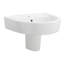 Nuie Luna White Vitreous China U-Shaped Sink with Overflow-1355378444