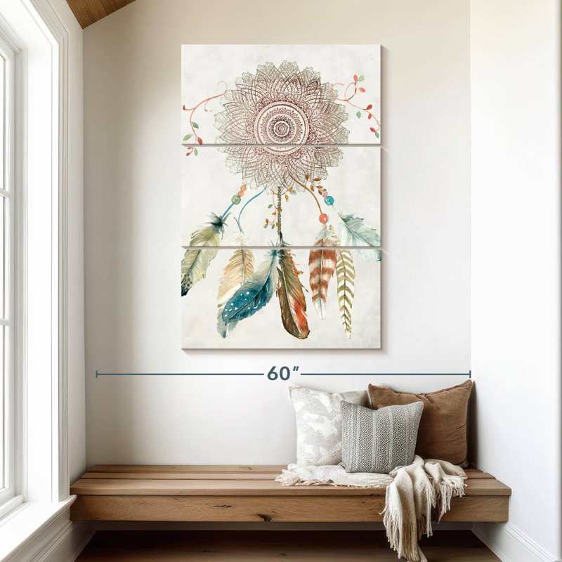 Kerner Mandala Dream Catcher, 50" H x 32" W