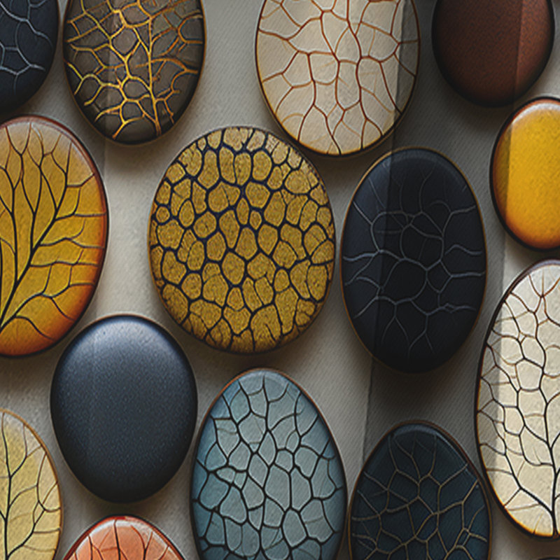 Boho Pottery Motifs I - Rideau bohème abstrait - Rideau occultant abstrait - 1 panneau, L 52 po x L 108 po