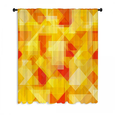 Rideaux de fenêtre à formes abstraites, voilages abstraits et voilages - 1 panneau