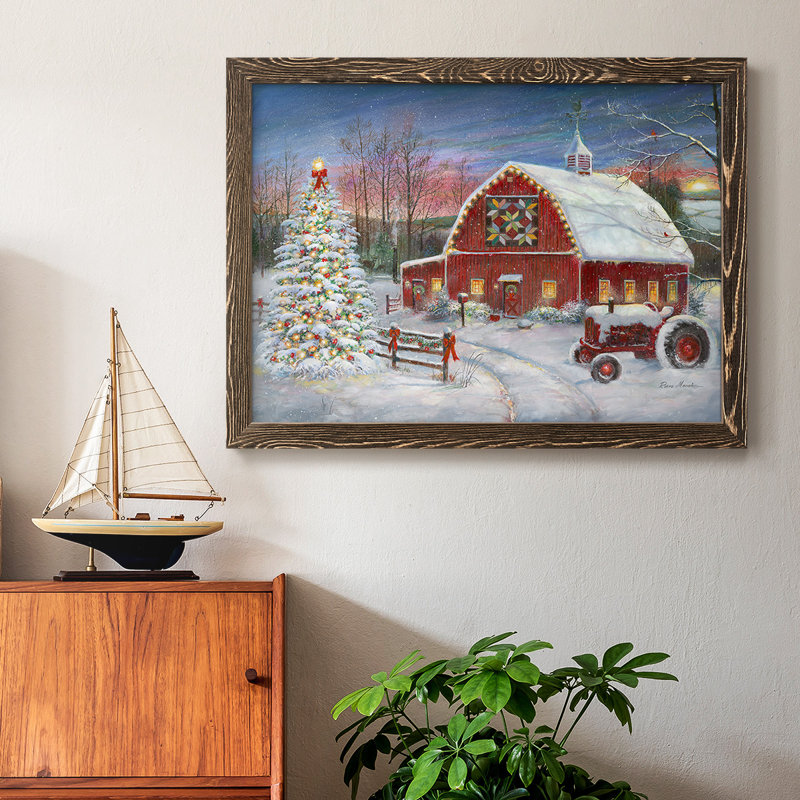 Anticipating Christmas, reproduction d'art sur toile, Noyer, H 22 po x l 32 po x P 1,5 po