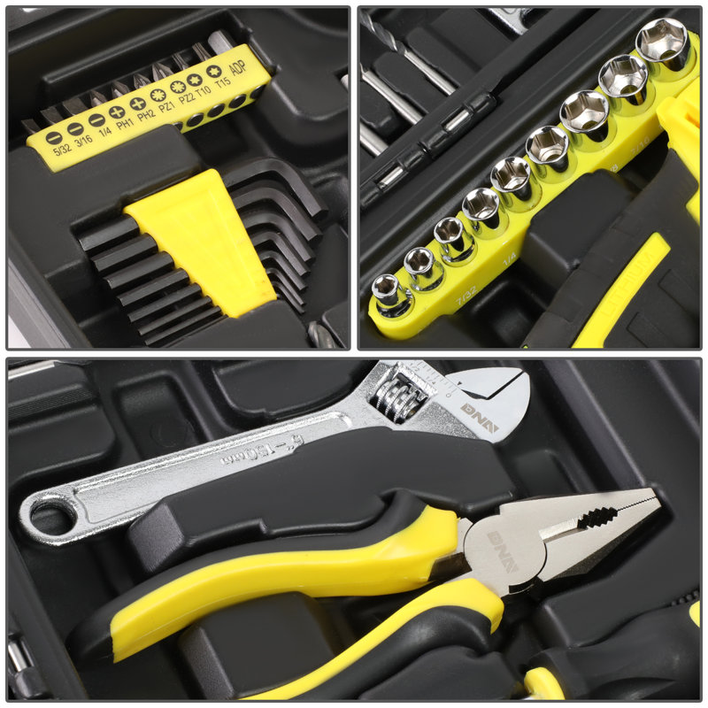 Boîte à outils 11 po, Jaune