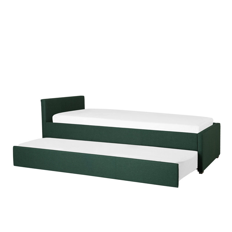 Shannen Upholstered EU Single - 90 X 200 Cm with Trundle, Green