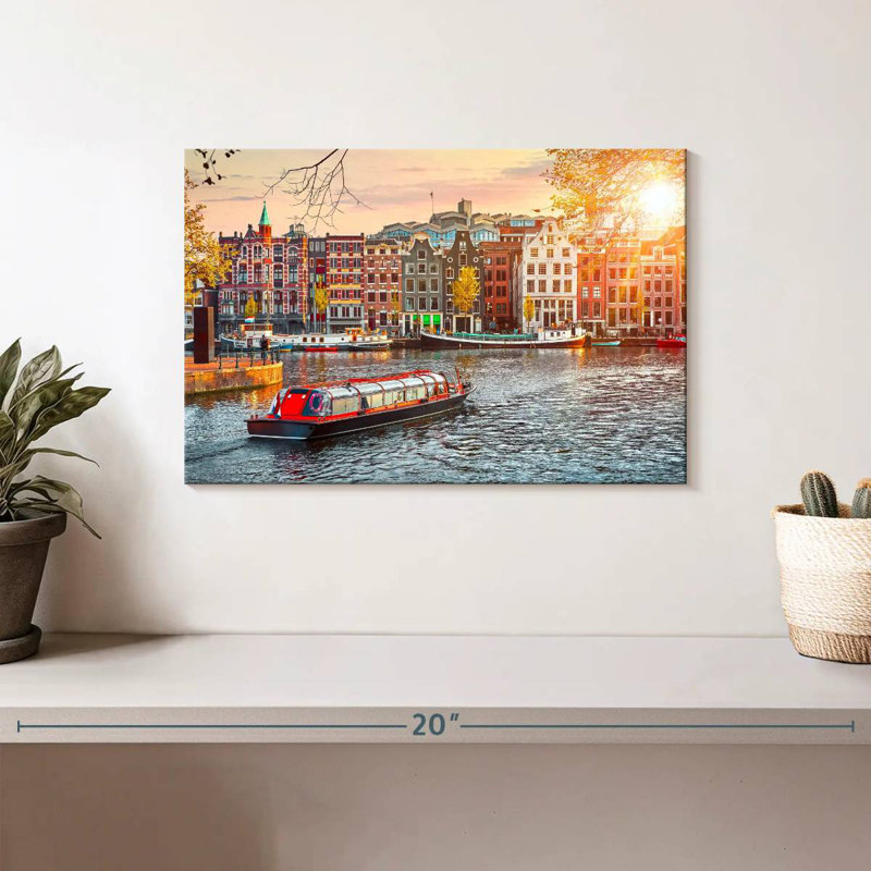 Croisière sur le canal Tergel Amstel, H 8 po x l 12 po