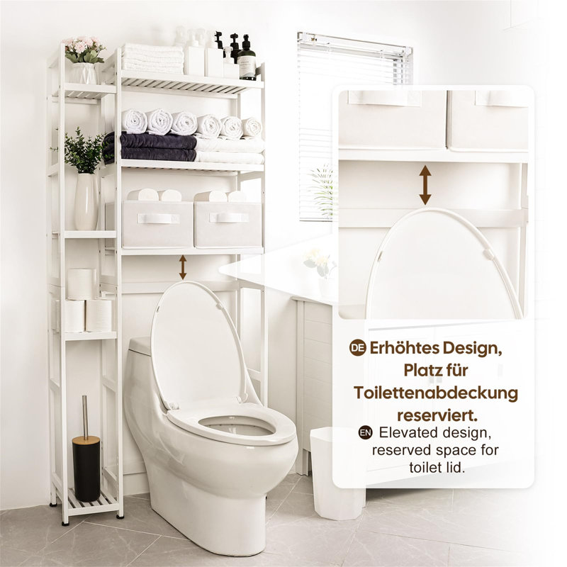 Birju Bamboo Over The Toilet Storage, Natural / unfinished