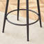  Ensemble de chaises de bar ergonomiques avec siège en tissu technique brun et pieds en métal noir, ensemble de 2 pièces pour salle à manger de 35,5 po de hauteur, brun-1506668868
