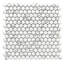 Carreau de mosaïque rond en verre 12 po x 12 po Eterna Penny-108486605