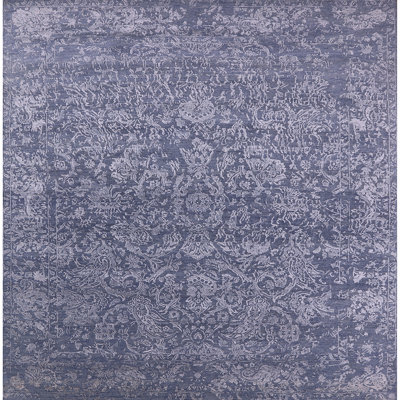 Tapis mauve à motif floral Hulbert
