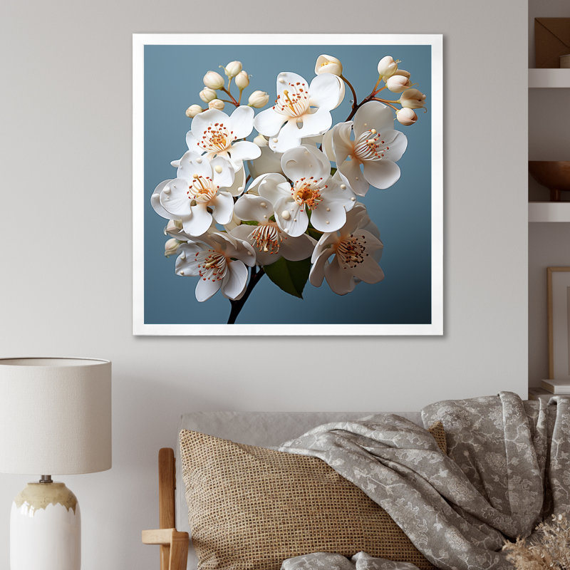 Reproduction d'art sur toile IV, Cadre simple blanc, H 30 po x l 30 po x P 1 po
