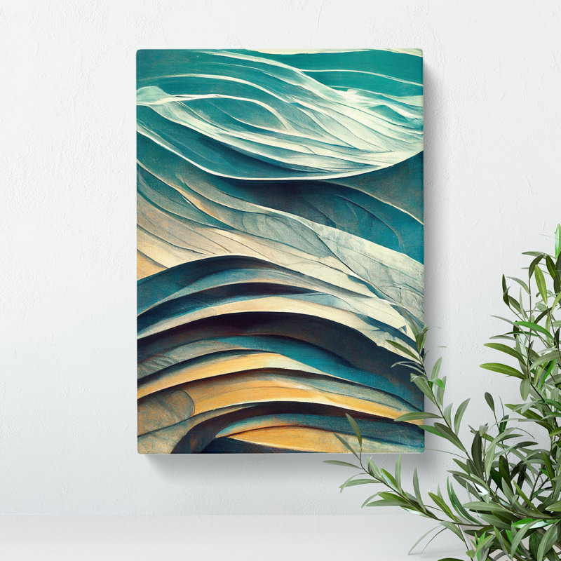 Abstract Art Ocean Wave No.1 - Wrapped Canvas, 76cm H x 50cm W