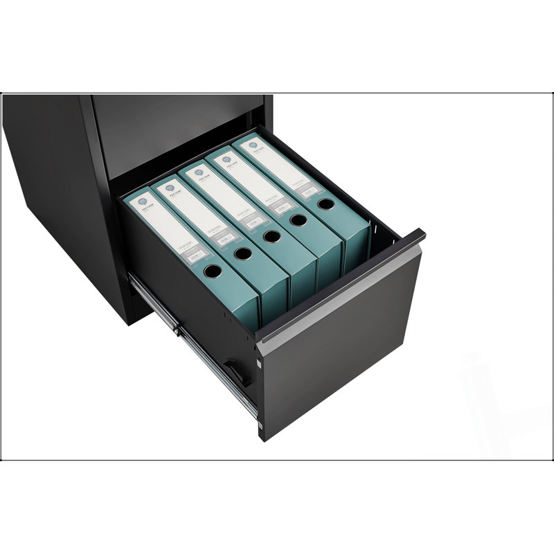 Classeur vertical verrouillable en acier durable à 3 tiroirs pour le rangement sécuritaire du bureau à domicile, convient aux dossiers de format lettre, A4 et légal