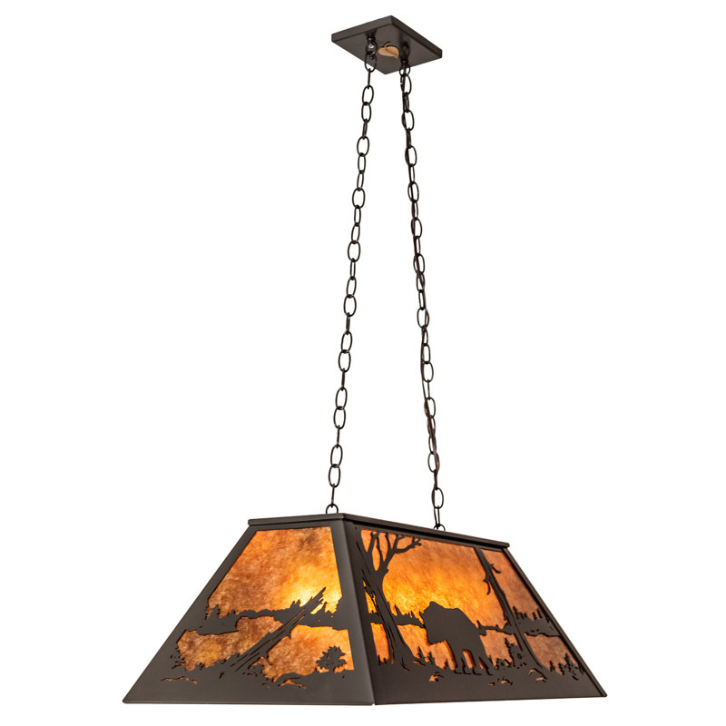 Farrar 6 - Light Pendant, Amber Mica, Timeless Bronze