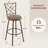 Swivel Counter Stool with Metal Frame