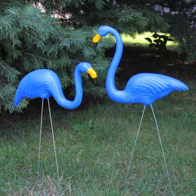 Tropical Pink Flamingo Outdoor Lawn Stakes 33"