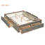 Lit plateforme double avec 6 tiroirs de rangement, structure moderne à profil bas gris antique-1282436230-1282436231