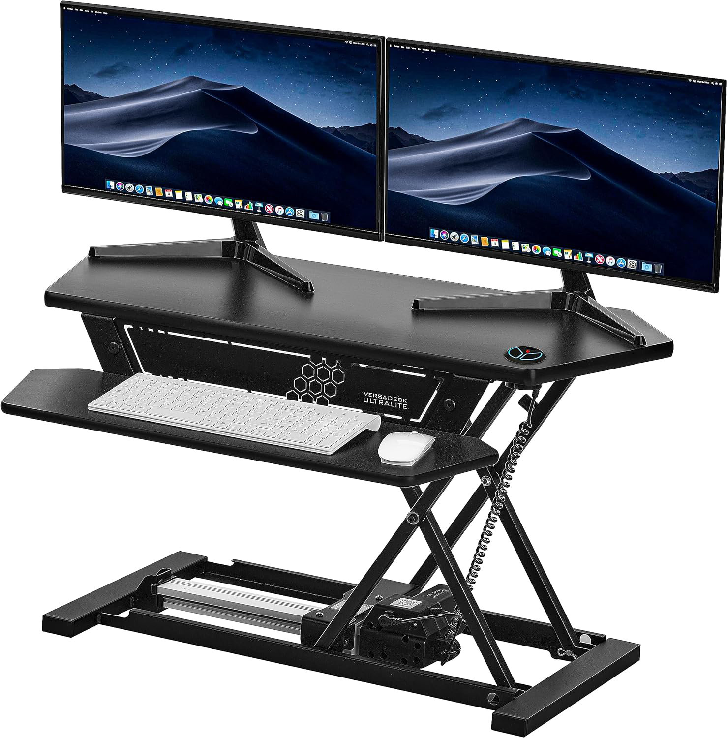 Vivo 36 Wide Electric Adjustable Height Stand Up Desk Converter- Blac –  Ergo Standing Desks