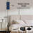  68.5" Standing Floor Lamp Navy blue rough Toned Old scratched damaged wall Dimmable Metal Pole Lamp with Linen Lampshade LED Bulb Included