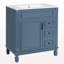 Meuble-lavabo de 30 po avec lavabo en céramique, petite armoire de salle de bain, armoire moderne avec 2 tiroirs et tablette réglable-347233833-347233813