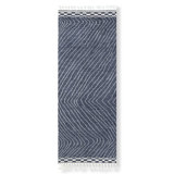 Wool Abstract Area Rug in Navy/White