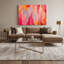 Aquarelle abstraite 4, art mural sur toile rose-710180243