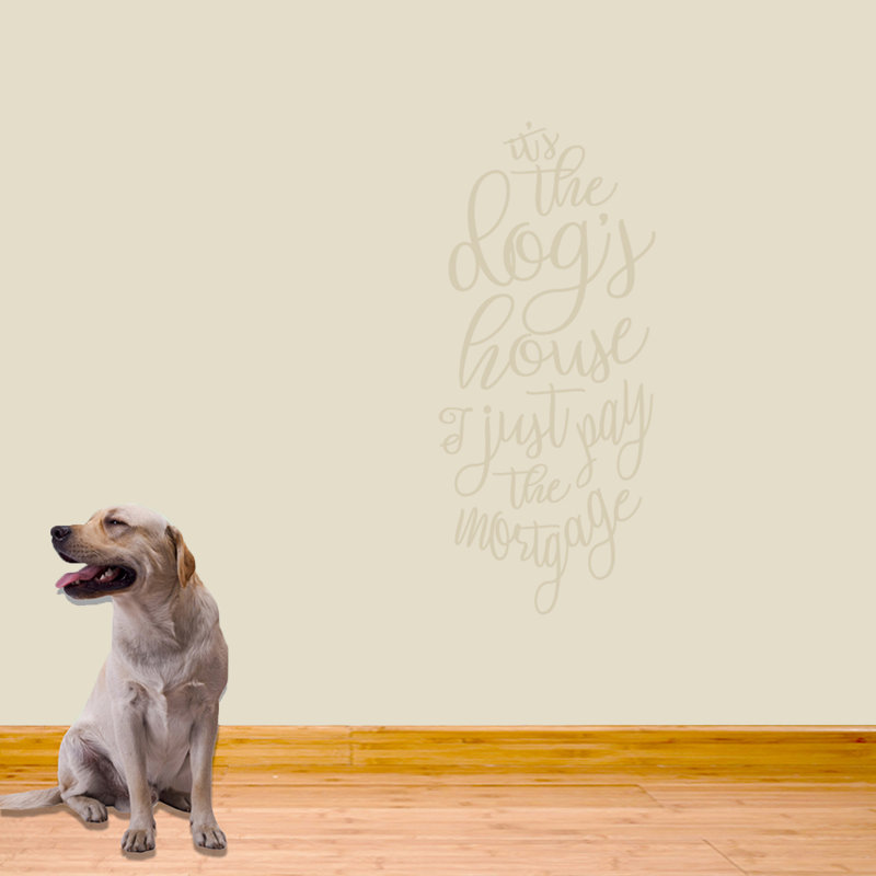 Décalcomanie murale "the dog house", Beige clair