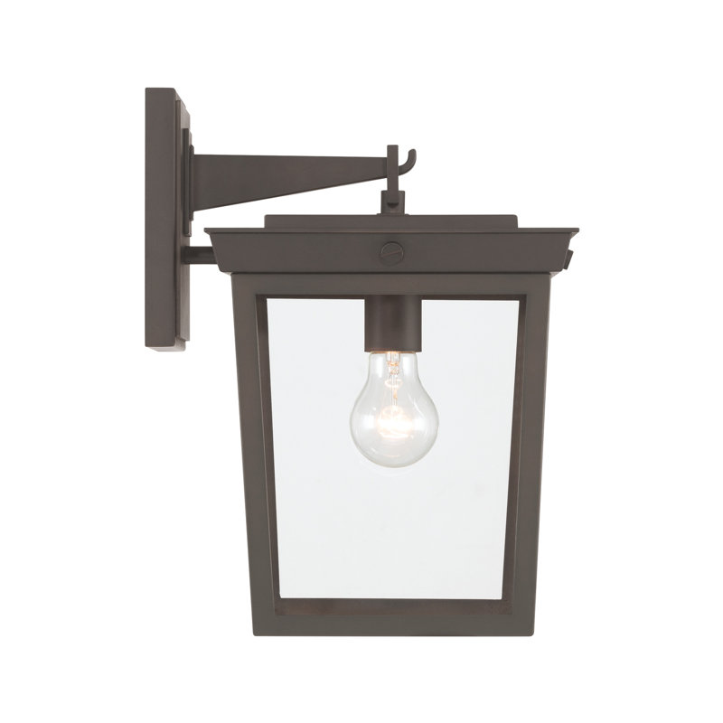 Applique murale d'extérieur en bronze 9,5 po Meier, H 14 po x l 9,5 po x P 11,25 po