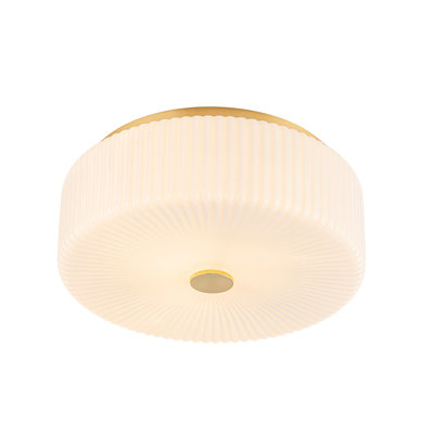 3-light Glass Flush Mount