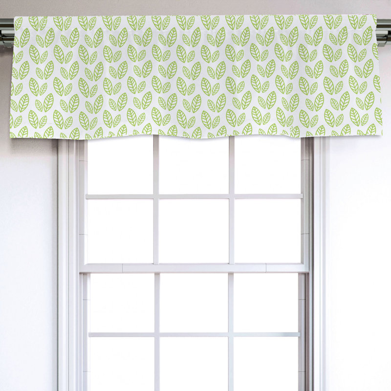 Sateen Floral Ruffled Window Valance