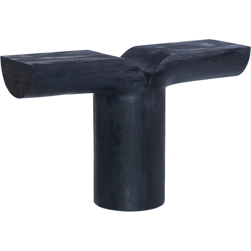 Holcman 48'' Solid Wood Console Table, Black